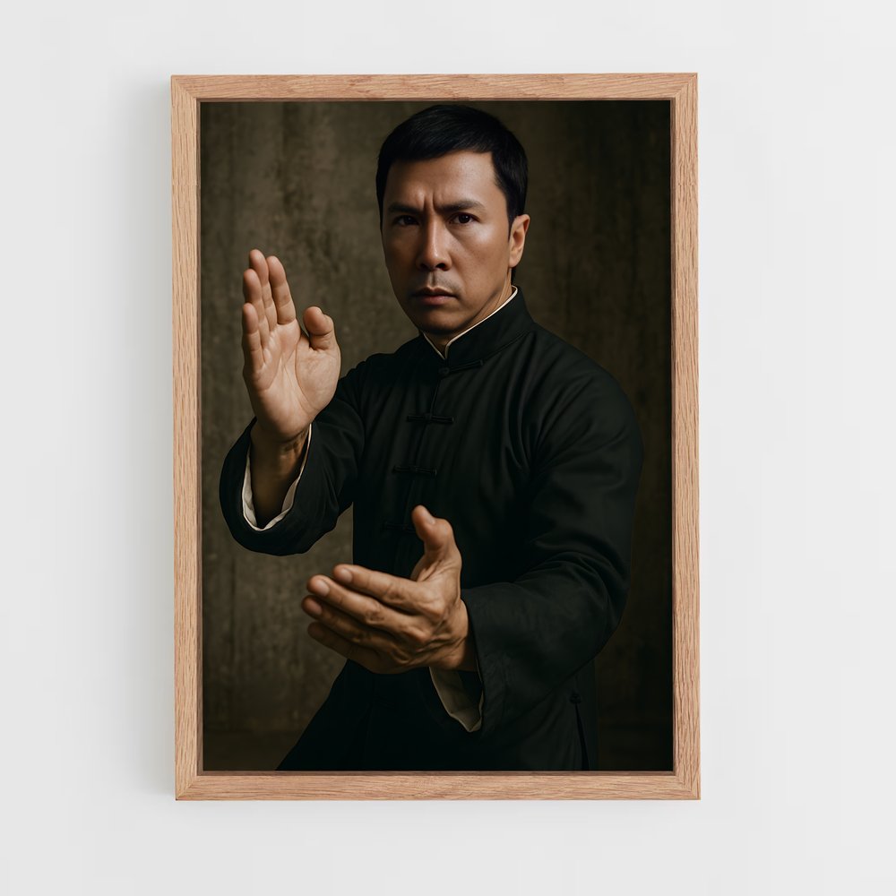 Poster Donnie Yen en costume noir – affiche Kung Fu (vue 4)